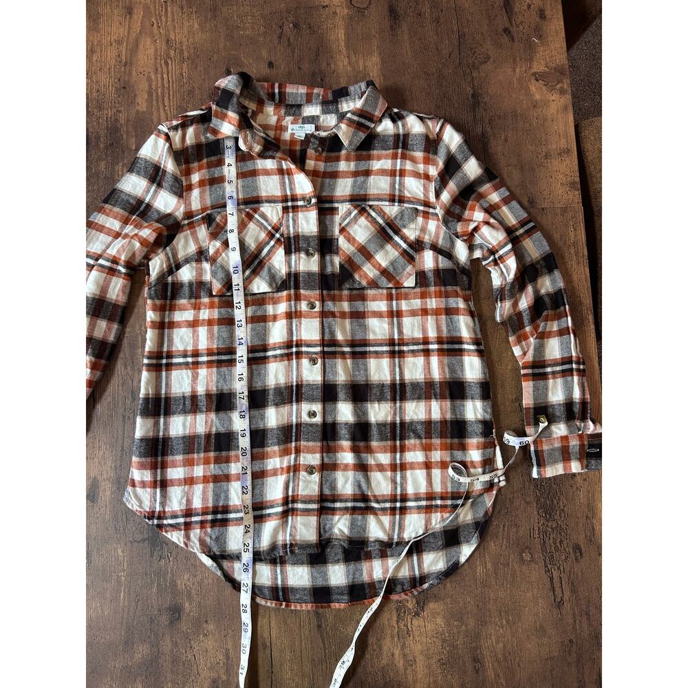 Women’s Organic Cotton Americana Lightweight Fall Plaid Flannel Button Down - Picture 4 of 9